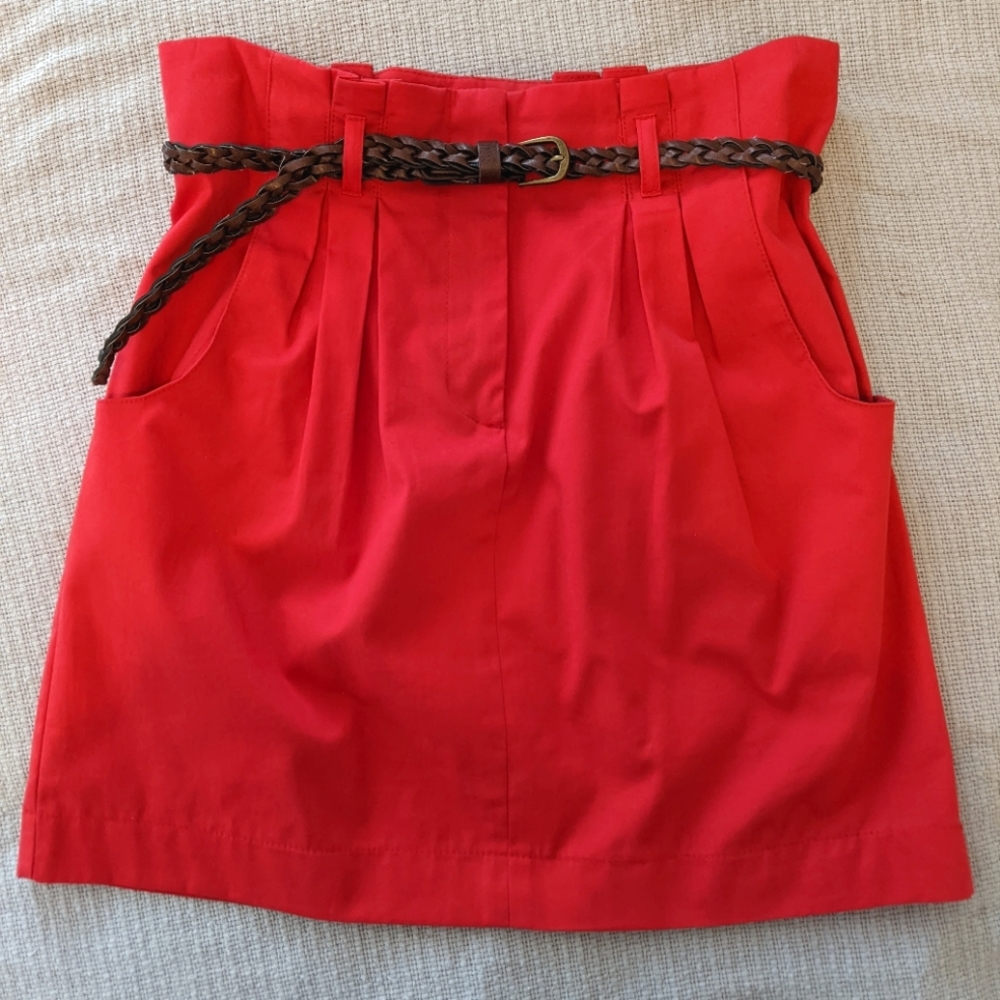 topshop paper bag waist skirt